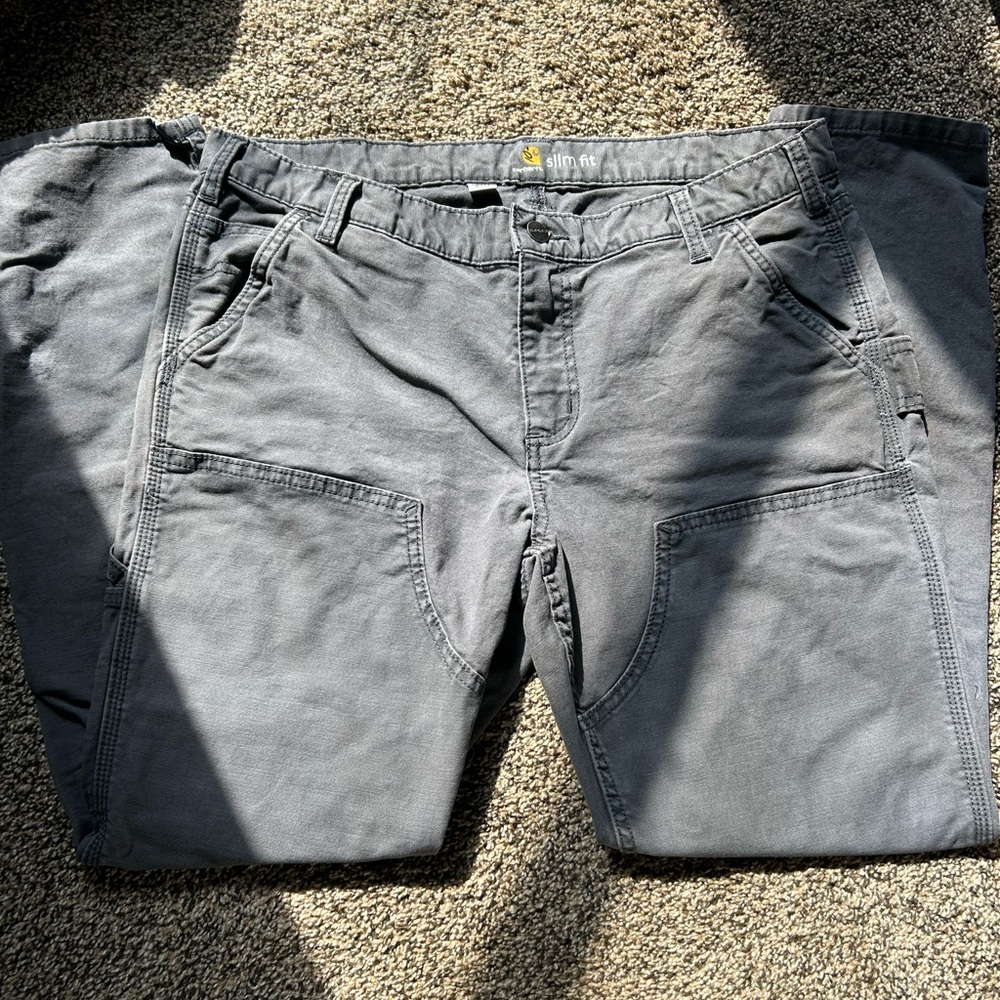 Women’s Carhartt Gray Cargo Pants Slim Fit